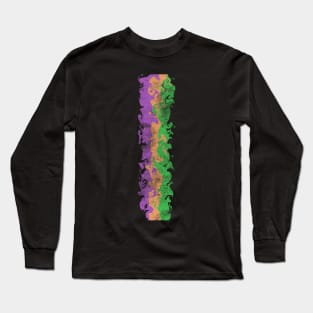 Liquid Swirls Retro Pattern Long Sleeve T-Shirt